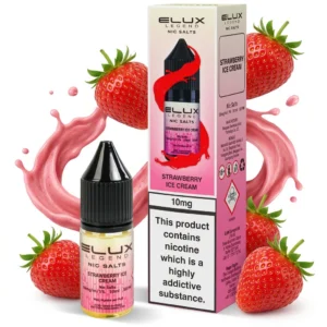 Ice Cream, Strawberry Salt Nicotine E-Liquid by Elux