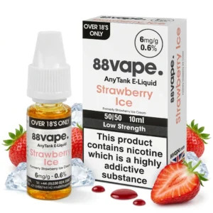 Ice Cream, Strawberry Freebase Nicotine E-Liquid by Vapouriz
