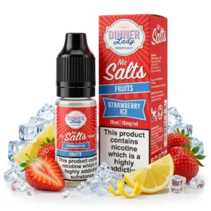 Ice / Slush, Lemonade, Strawberry Salt Nicotine E-Liquid by Dinner Lady