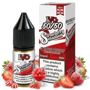 Strawberry, Ice / Slush, Sweets / Candy Freebase Nicotine E-Liquid by IVG