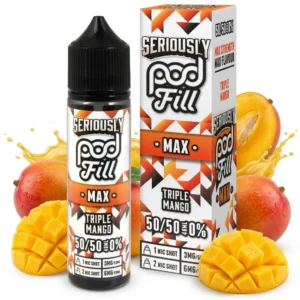 Triple Mango Shortfill E-Liquid by Seriously Pod Fill Max 40ml