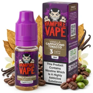 Coffee, Tobacco, Vanilla freebase nicotine E-Liquid by Vampire Vape