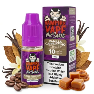 Coffee, Tobacco, Toffee, Vanilla Salt Nicotine E-Liquid by Vampire Vape