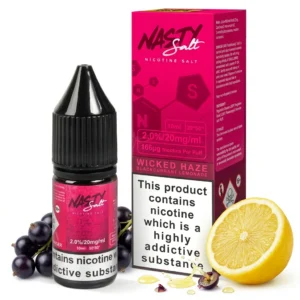 Blackcurrant, Citrus, Lemonade Salt Nicotine E-Liquid by Nasty