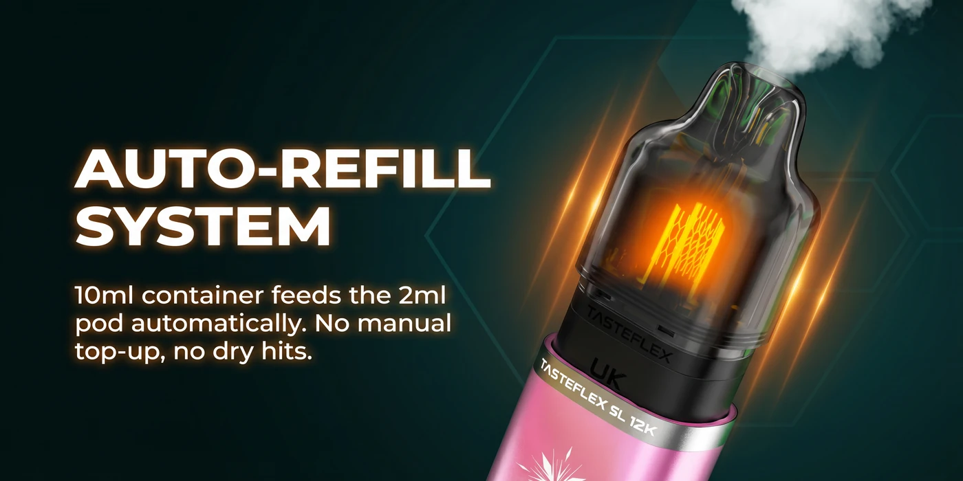 Auto-Refill System — No Dry Hits, No Fuss