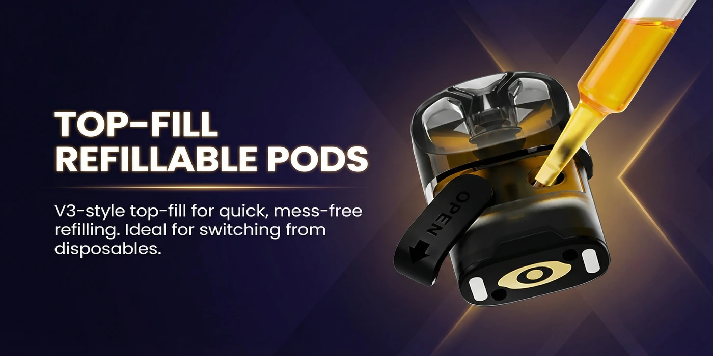 Top-Fill Refillable Pods With Less Mess