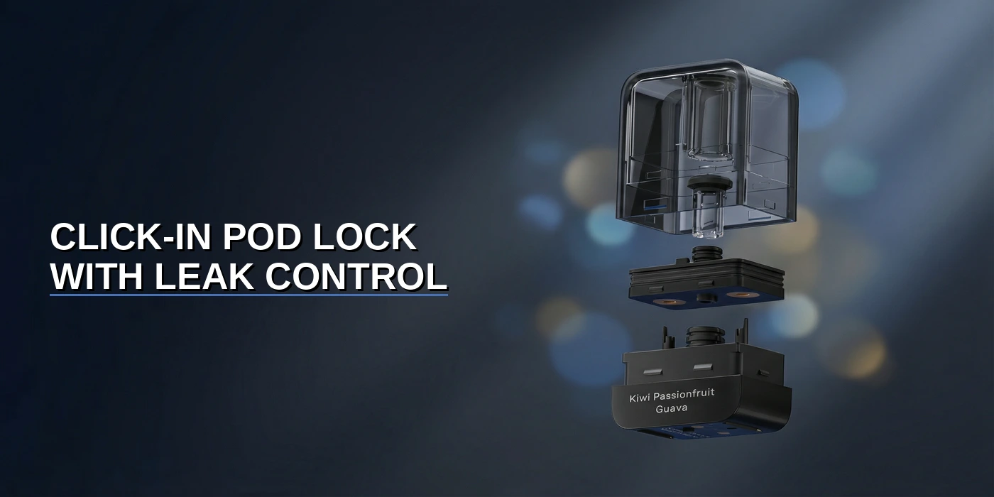 Click-In Pod Lock With Leak Control