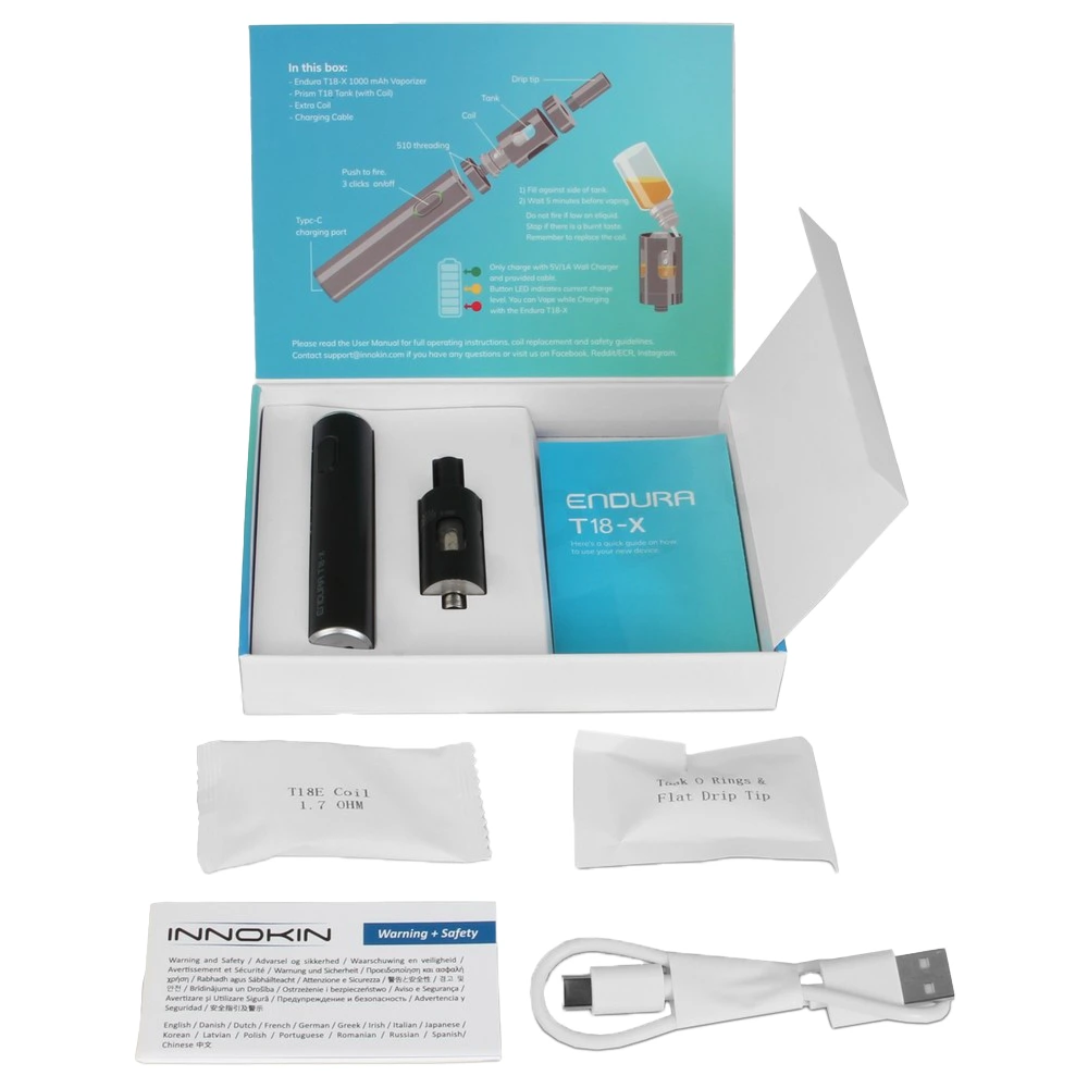 Innokin Endura T18 X Vape Kit What's in the Box