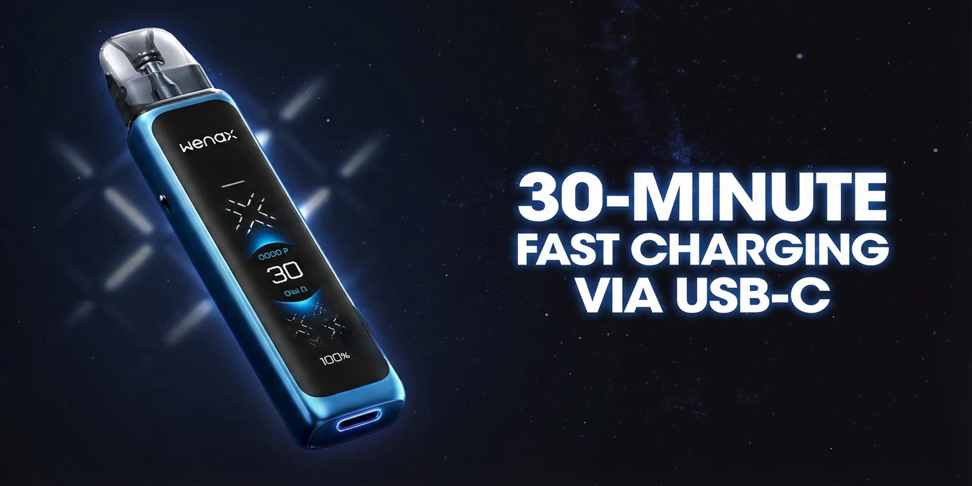 30-Minute Fast Charging via USB-C