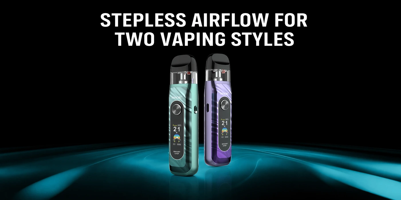 Stepless Airflow for Two Vaping Styles