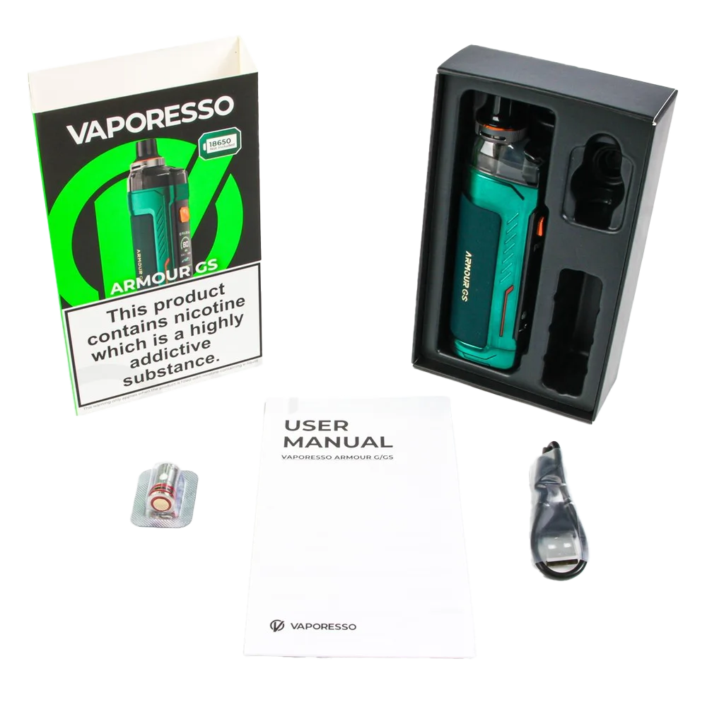 Vaporesso Armour GS Vape Kit What's in the Box