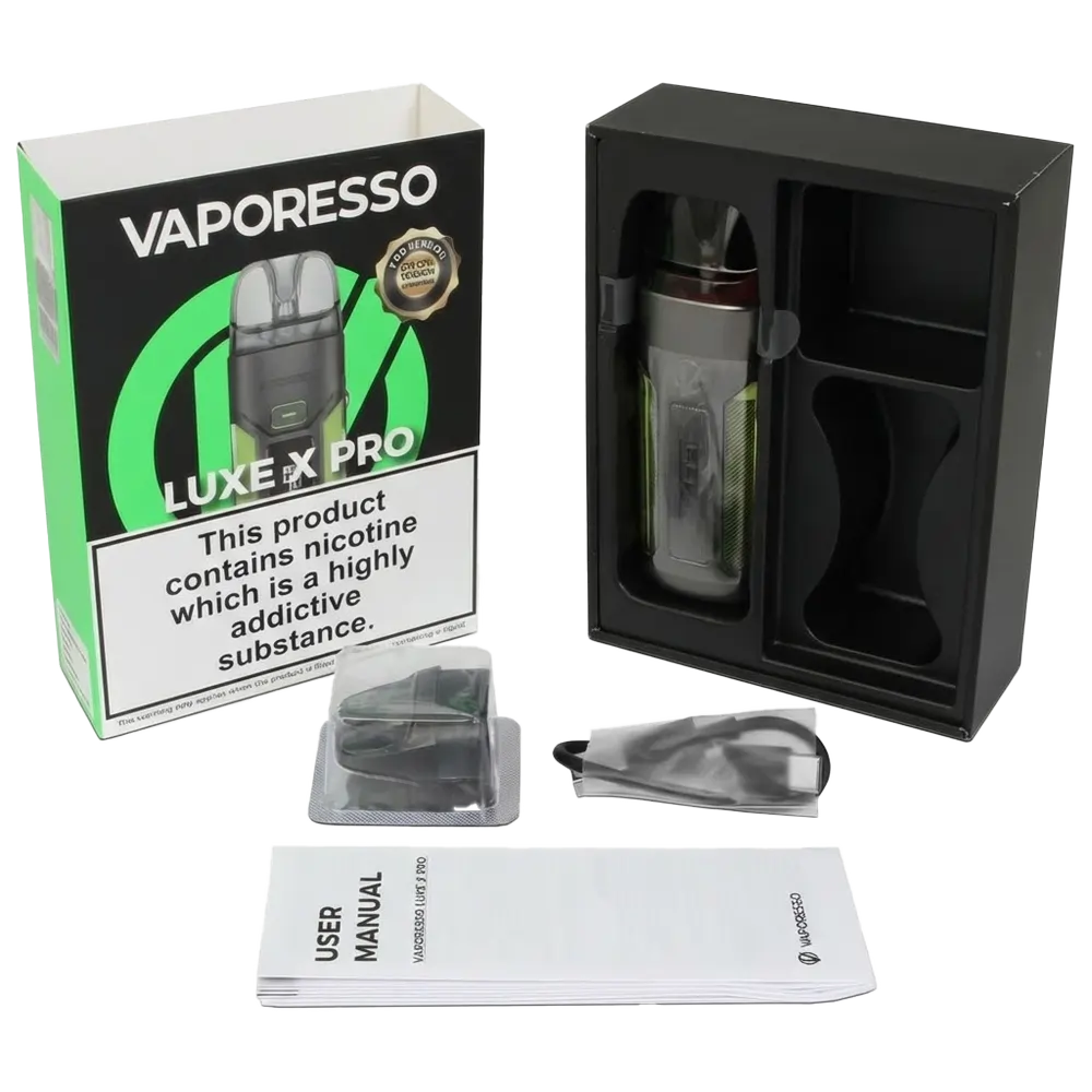 Vaporesso Luxe X Pro Vape Kit What's in the Box
