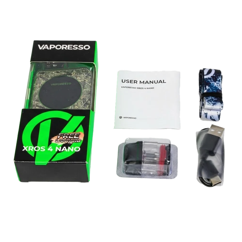 Vaporesso Xros 4 Nano Vape Kit What's in the Box