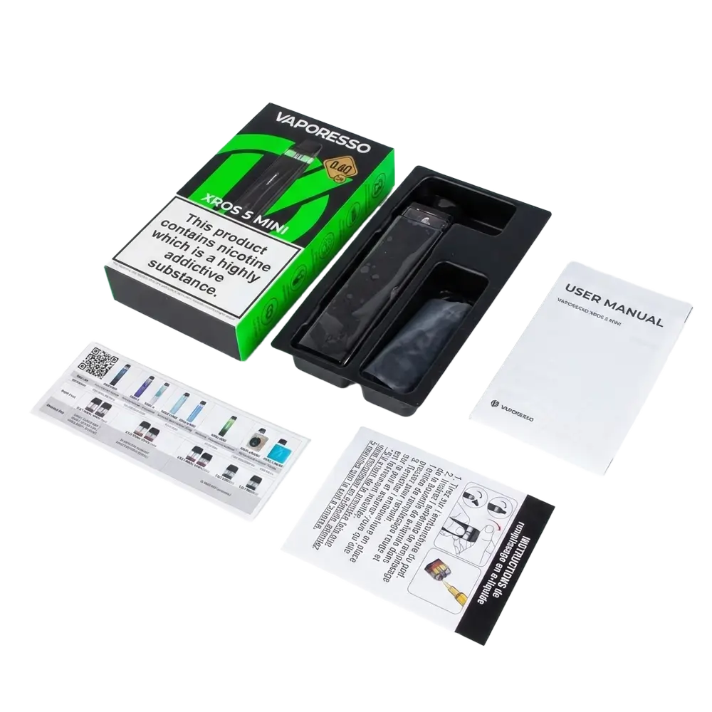 Vaporesso Xros 5 Mini Vape Kit What's in the Box