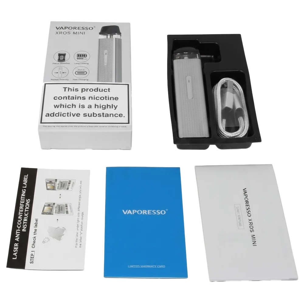 Vaporesso Xros Mini Pod Vape Kit What's in the Box