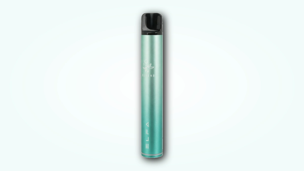 Elf Bar Elfa Pro Pod Kit hero shot — Twilight Cyan device with Spearmint pod