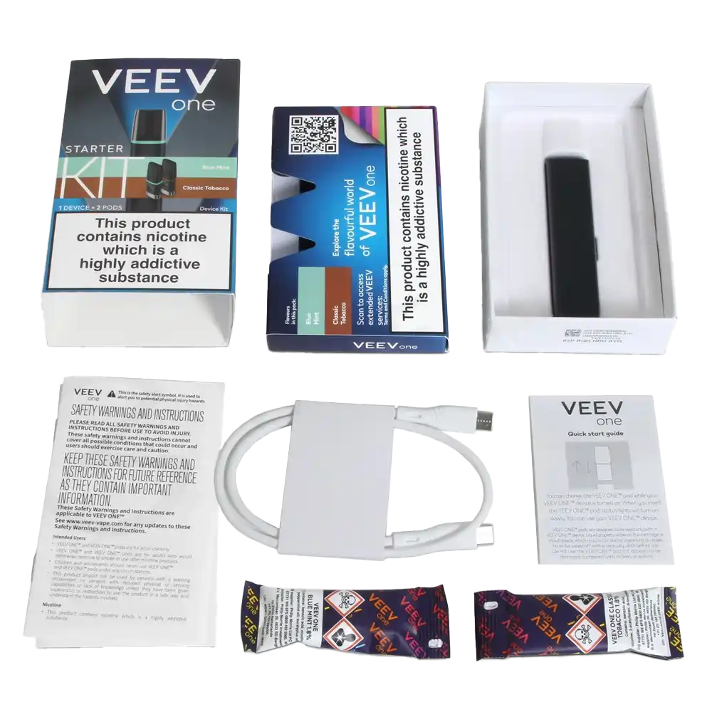 Contains 1 x Veev One Device 1 x User Manual