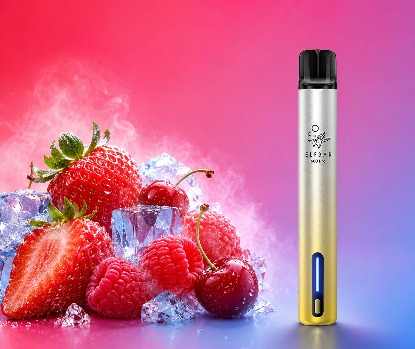 Elf Bar 600 Pro Strawberry Raspberry Cherry Ice flavour