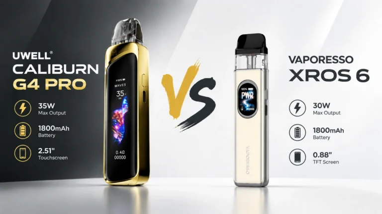uwell-caliburn-g4-pro-vs-vaporesso-xros-6-comparison